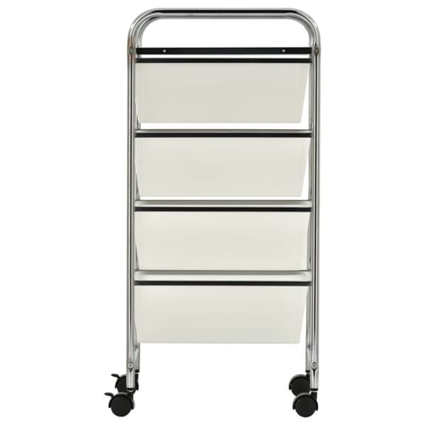 Rullebord med 4 skuffer plastik hvid - Opbevaringsbord - Opbevaringsborde - Home & Living