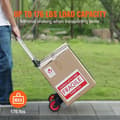 Miniatyrbild 2 av 7: 176 lbs hopfällbar handtruck, bärbar vagnsdocka med teleskophandtag och knytrep, robust och hållbar