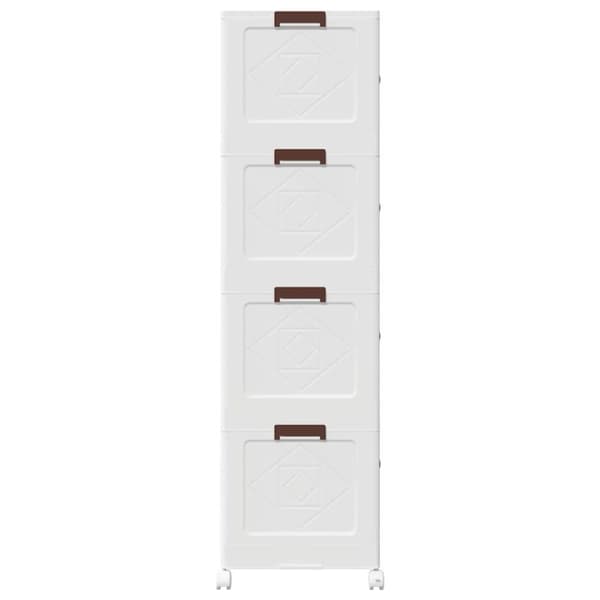 vidaXL Oppbevaringsboks stablebar med hjul 4-lags 75 L 64x40x141,5 cm