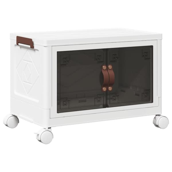 vidaXL Oppbevaringsboks stablebar med hjul 28 L 48,5x29,5x33 cm