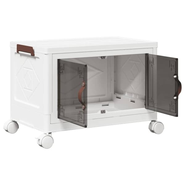 vidaXL Oppbevaringsboks stablebar med hjul 28 L 48,5x29,5x33 cm