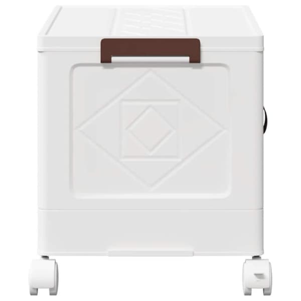 vidaXL Oppbevaringsboks stablebar med hjul 28 L 48,5x29,5x33 cm