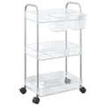 Miniatyrbillede 3 af 10: vidaXL opbevaringsvogn i 3 niveauer transparent 37x28x68 cm akryl