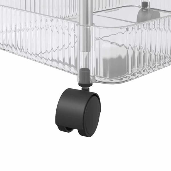 vidaXL opbevaringsvogn i 4 niveauer transparent 37x28x95 cm akryl