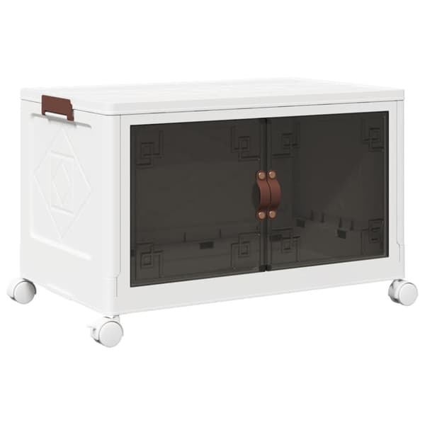 vidaXL Stabelbar opbevaringskasse med hjul 75 L 64x40x41 cm