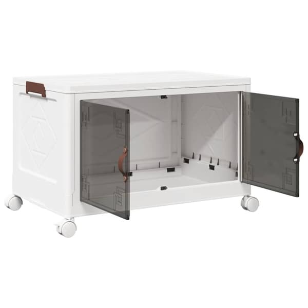 vidaXL Stabelbar opbevaringskasse med hjul 75 L 64x40x41 cm