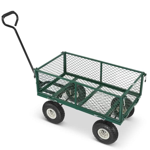 HIGHER Foldbar Transportvogn - 450 kg kapacitet, grøn, til tunge opgaver