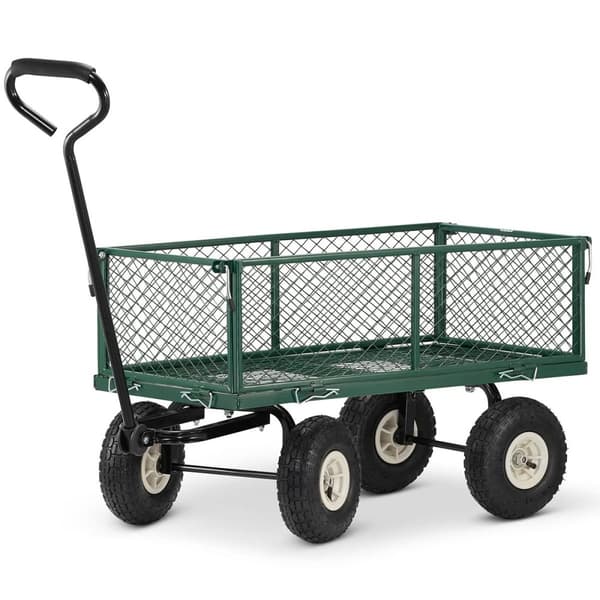 HIGHER Foldbar Transportvogn - 450 kg kapacitet, grøn, til tunge opgaver