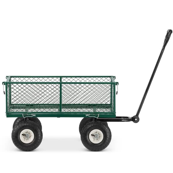 HIGHER Foldbar Transportvogn - 450 kg kapacitet, grøn, til tunge opgaver