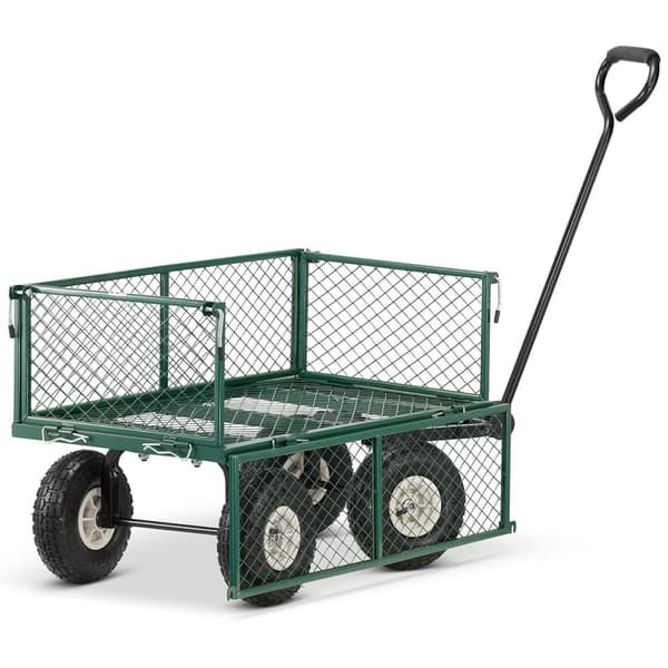 HIGHER Foldbar Transportvogn - 450 kg kapacitet, grøn, til tunge opgaver