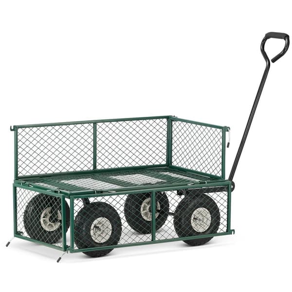 HIGHER Foldbar Transportvogn - 450 kg kapacitet, grøn, til tunge opgaver