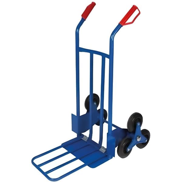 Dämon trappklättrare - Blå - Fällbar - 200 kg - Stål - Gummidäck
