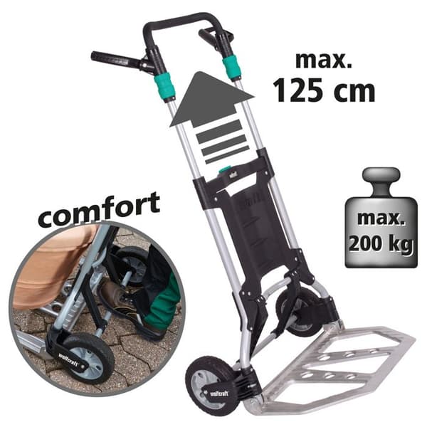 Professionell hopfällbar handtruck - wolfcraft - Max 200 kg - TS 1500 - 5525000