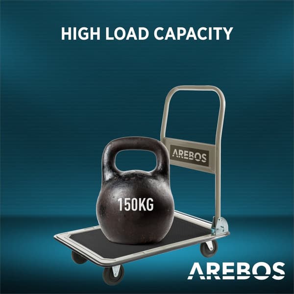 Platformsvogn 150 kg sort-creme