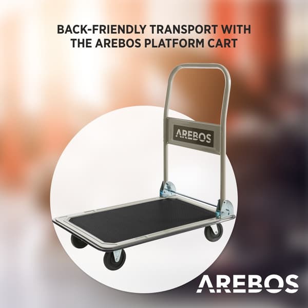 Platformsvogn 150 kg sort-creme