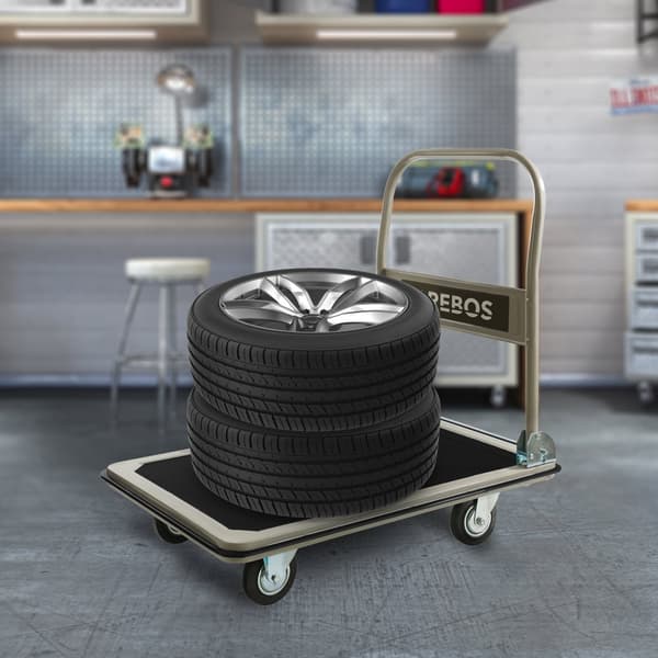 Platformsvogn 300 kg sort-creme