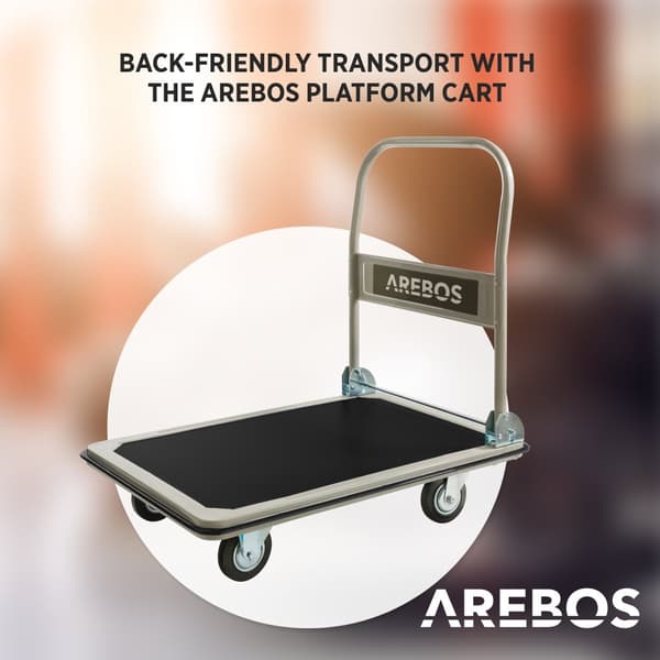 Platformsvogn 300 kg sort-creme
