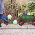 Miniatyrbild 6 av 6: Relaxdays 2 hjul för dolly 4.1/3.5-4, reservdel med luft, axel på 16 mm, upp till 136 kg, 260 x 85 mm; svart-gul