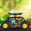 Miniatyrbild 2 av 6: Relaxdays 2 hjul för dolly 4.1/3.5-4, reservdel med luft, axel på 16 mm, upp till 136 kg, 260 x 85 mm; svart-gul