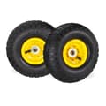 Miniatyrbild 1 av 6: Relaxdays 2 hjul för dolly 4.1/3.5-4, reservdel med luft, axel på 16 mm, upp till 136 kg, 260 x 85 mm; svart-gul