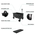 Miniatyrbillede 2 af 7: VONROC Trækvogn - XL - Vogn – Foldbar  – 80 kg Kapacitet – 200 l | Sort