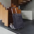 Miniatyrbillede 2 af 4: Aluminium Tungt Belastbar Sammenklappelig Håndvogn, Dobbeltformål til Trapper og Flade Overflader, Høj Belastningskapacitet 75 kg,M, sort