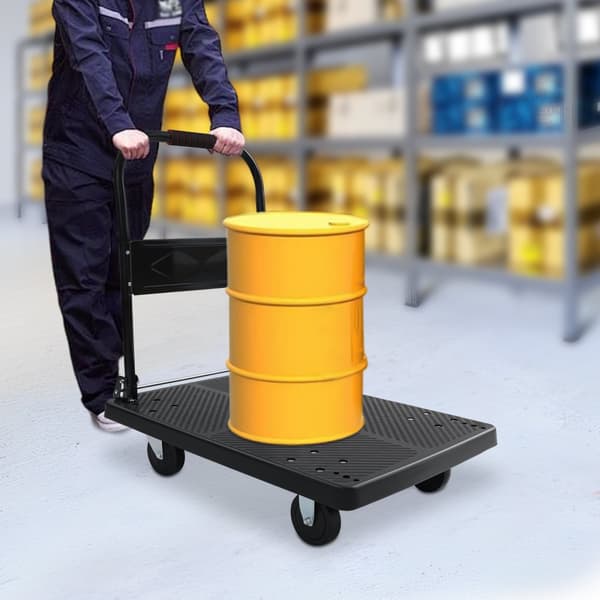 Folding Platform Trolley, 400 kg Belastningsevne, Stille Hjul, Behagelig Brug