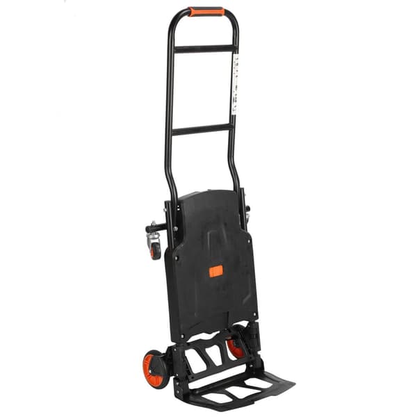 Bærbar Flad Trailer, 180 kg Lastkapacitet, Multifunktionel Sammenklappelig Design, Inkluderer 2 Stropper