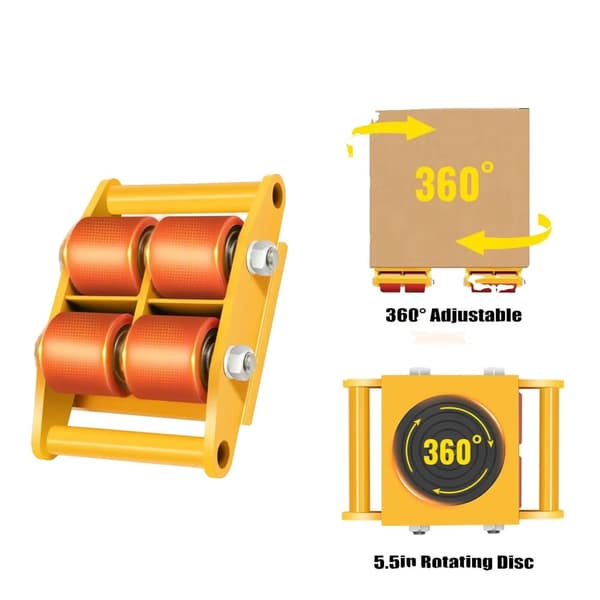 Tunga hjul, 360° rotation, 6 tons lastkapacitet