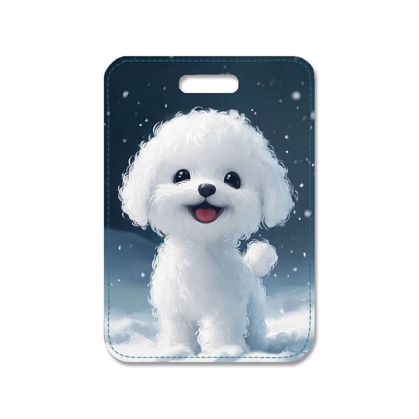 Børne Sød Tegneserie Bichon Frise Hund Taske Dekorations Vedhæng