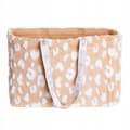 Miniatyrbild 3 av 8: SHOPPER BAG Shoppingväska Beige Prickar Plysch Stor FÖR GÅVA Dam MORAJ