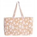 Miniatyrbild 1 av 8: SHOPPER BAG Shoppingväska Beige Prickar Plysch Stor FÖR GÅVA Dam MORAJ