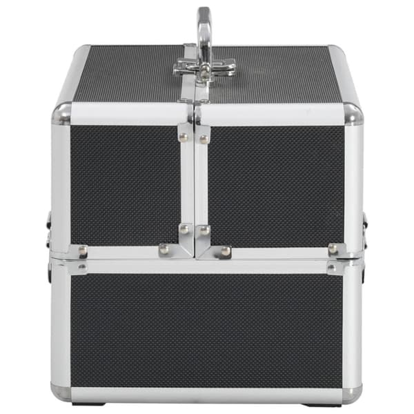 vidaXL Sminkeveske 22x30x21 cm svart aluminium