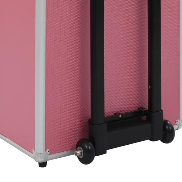 vidaXL Meikkivaunu alumiini pinkki