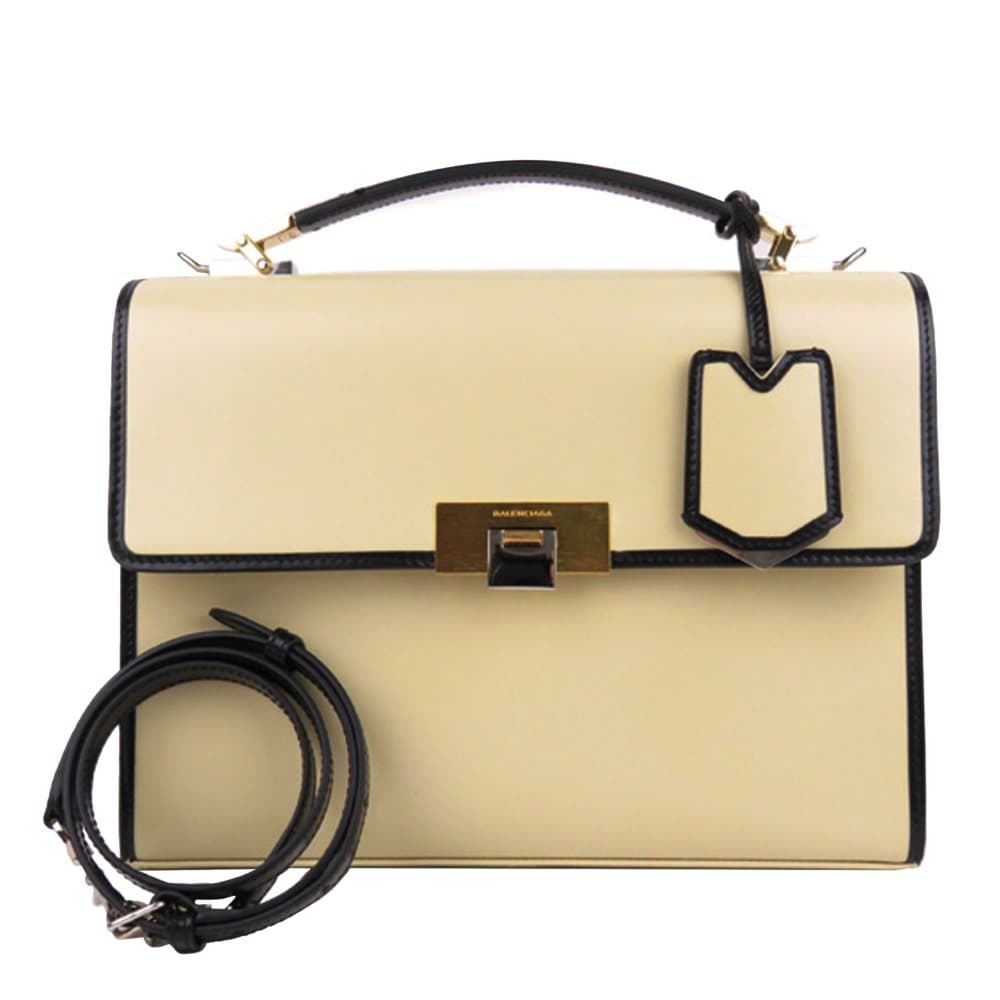 Balenciaga Rudis Leather Satchel Brown