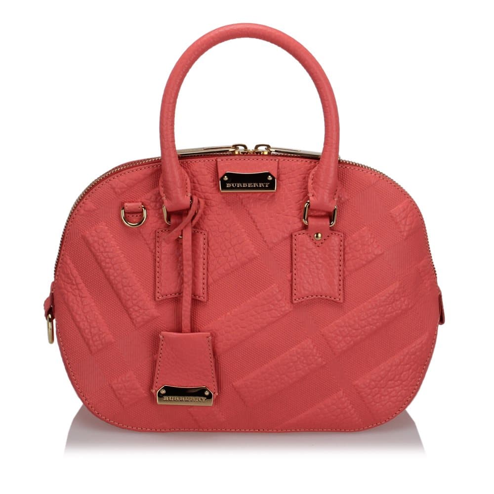 Burberry Orchard Leather Satchel Pink