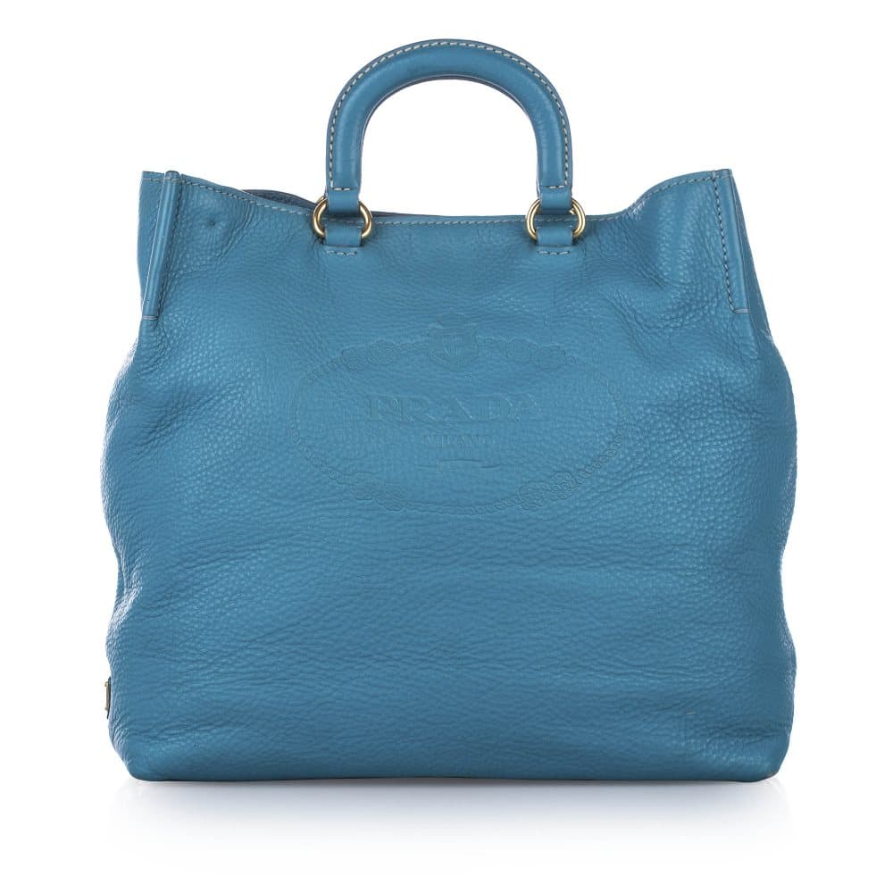 Prada Leather Satchel Blue