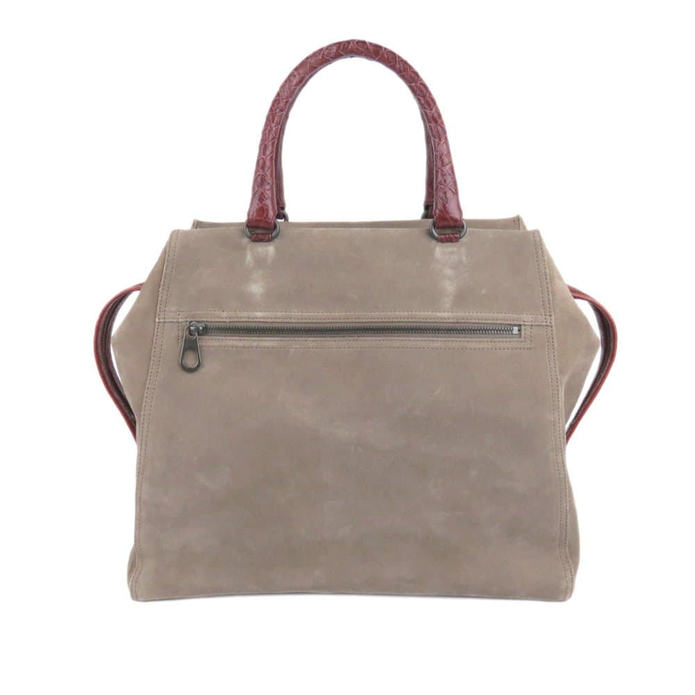 Bottega Veneta Suede Satchel Brown