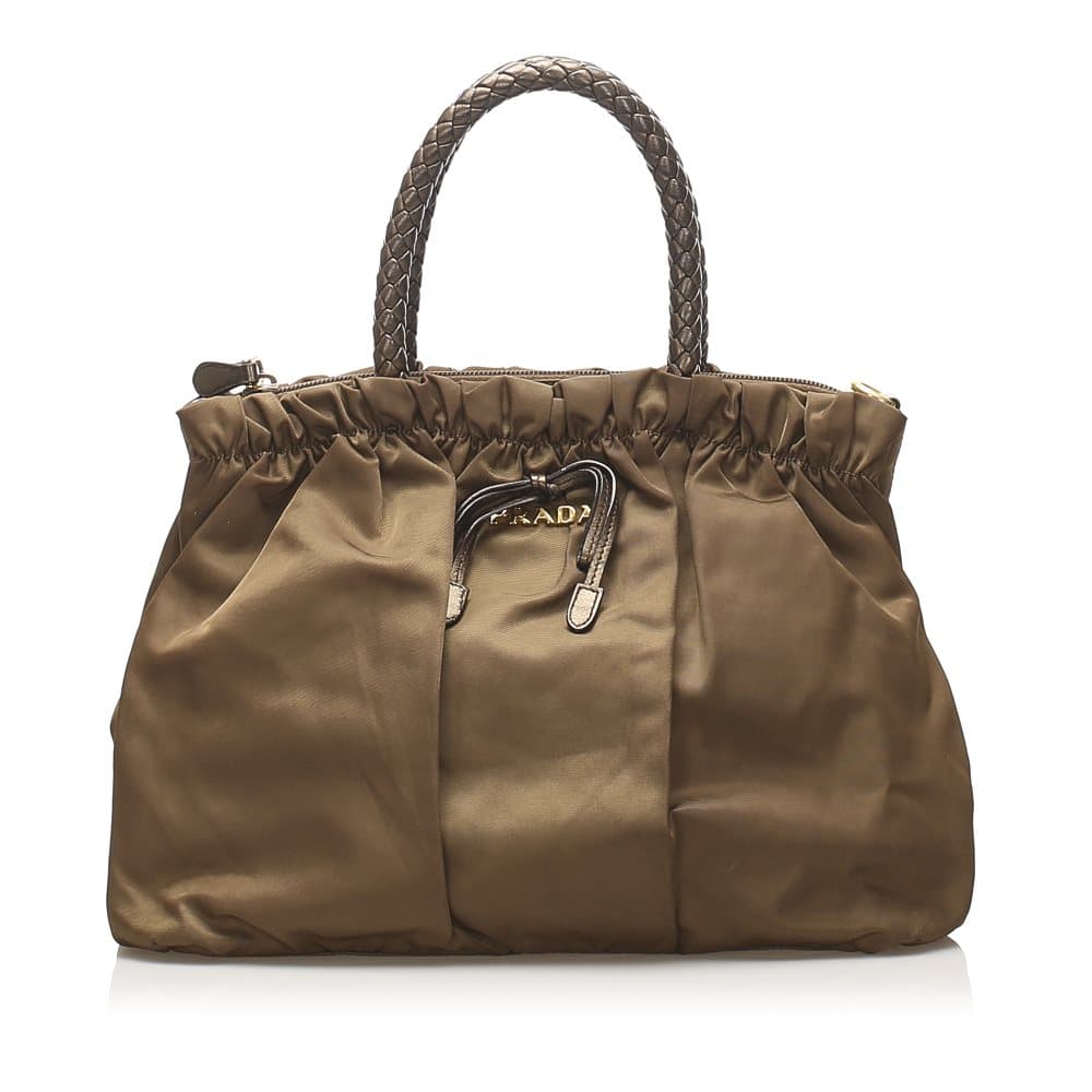 Prada Tessuto Handbag Brown
