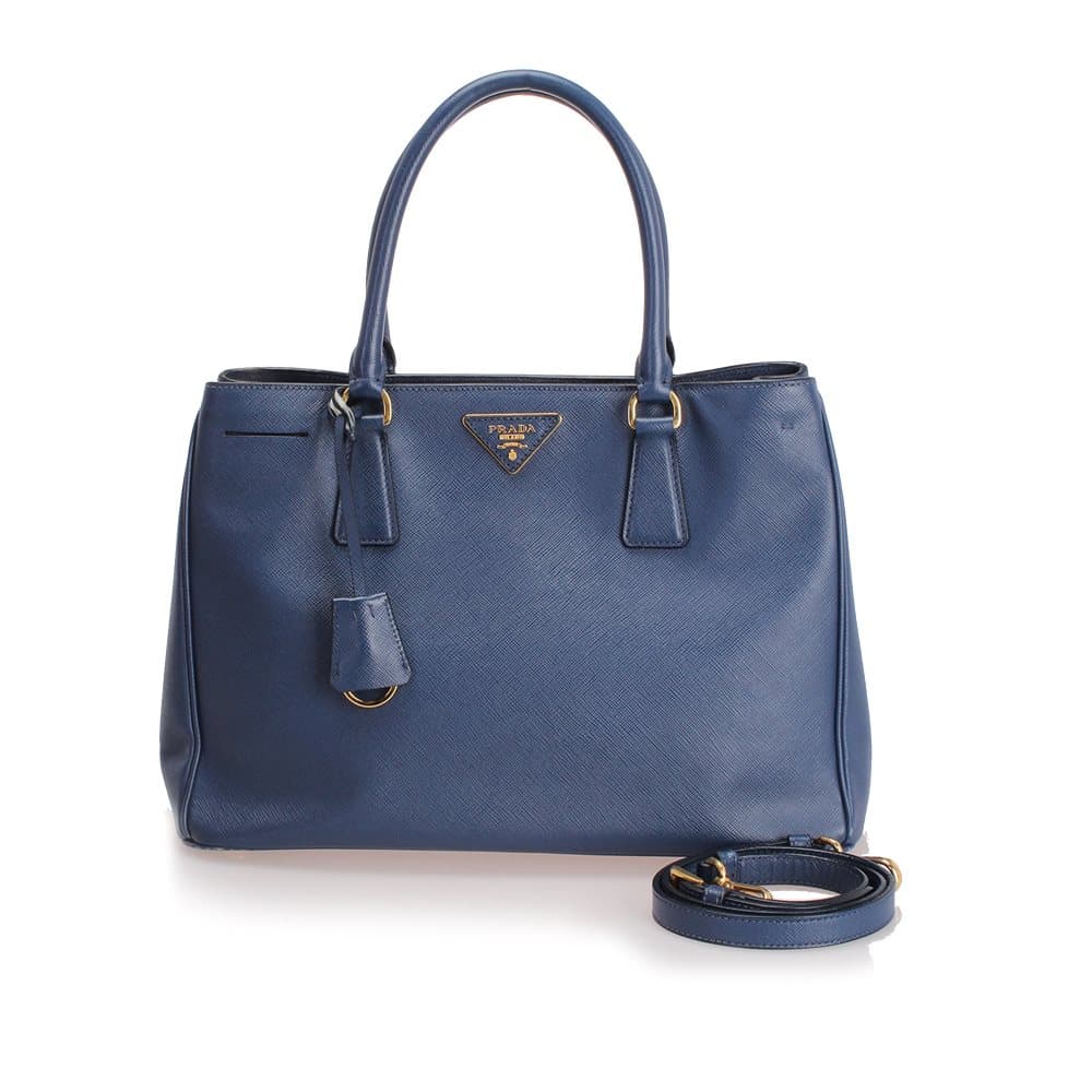 Prada Saffiano Galleria Satchel Blue