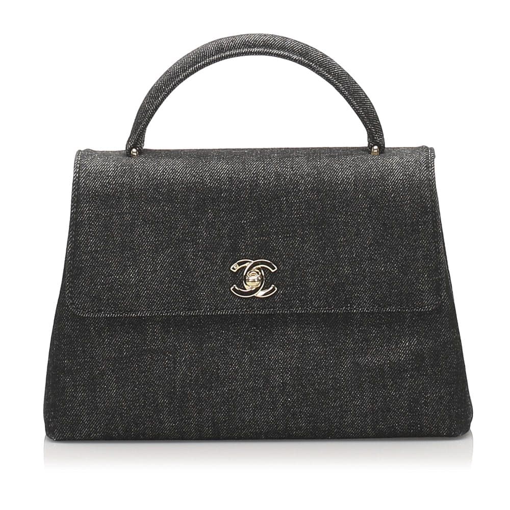 Chanel CC Denim Handbag Black