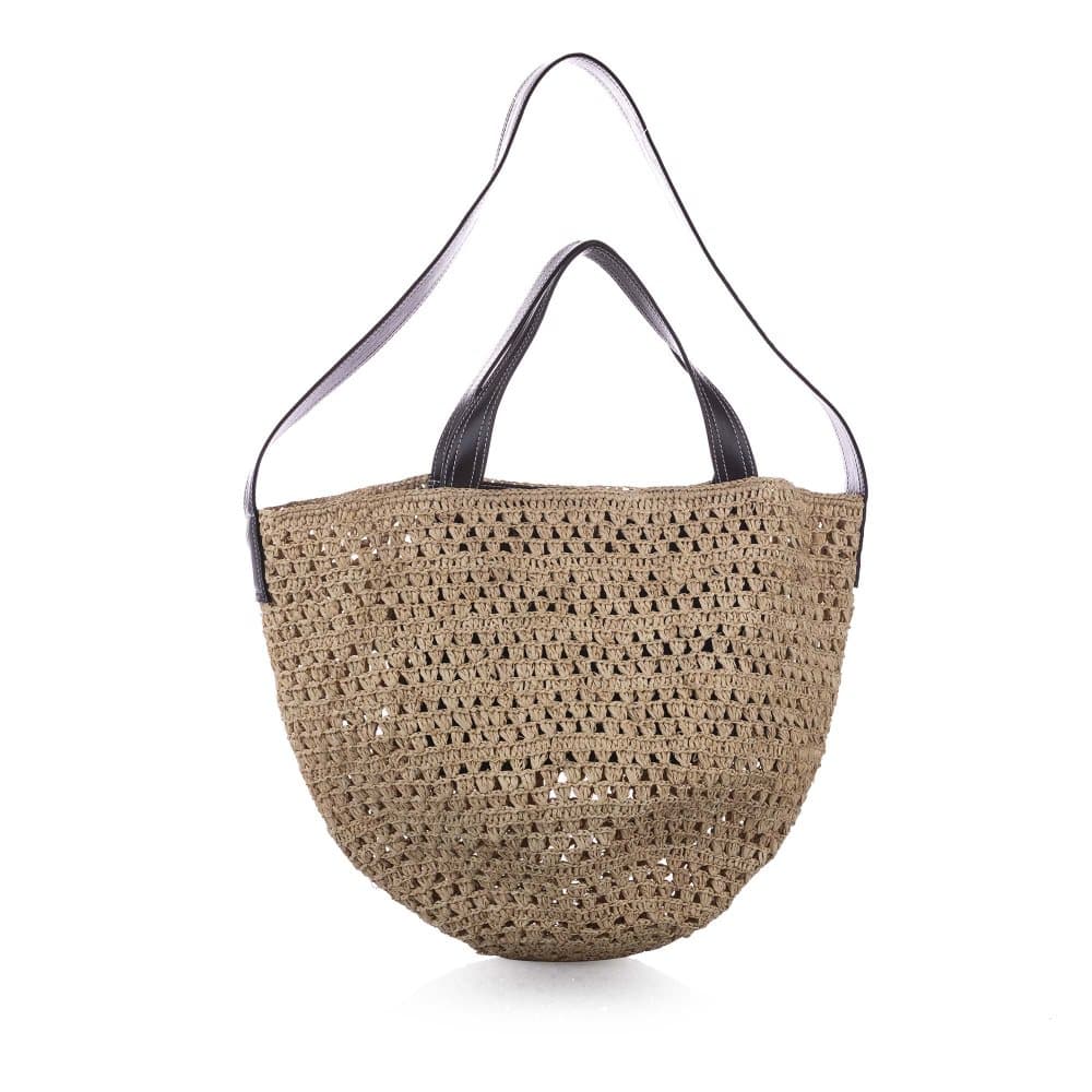 Stella McCartney Raffia Satchel Brown