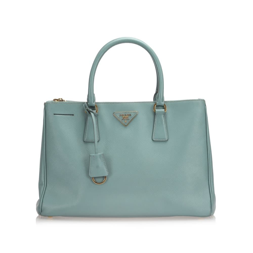 Prada Saffiano Galleria Satchel Blue