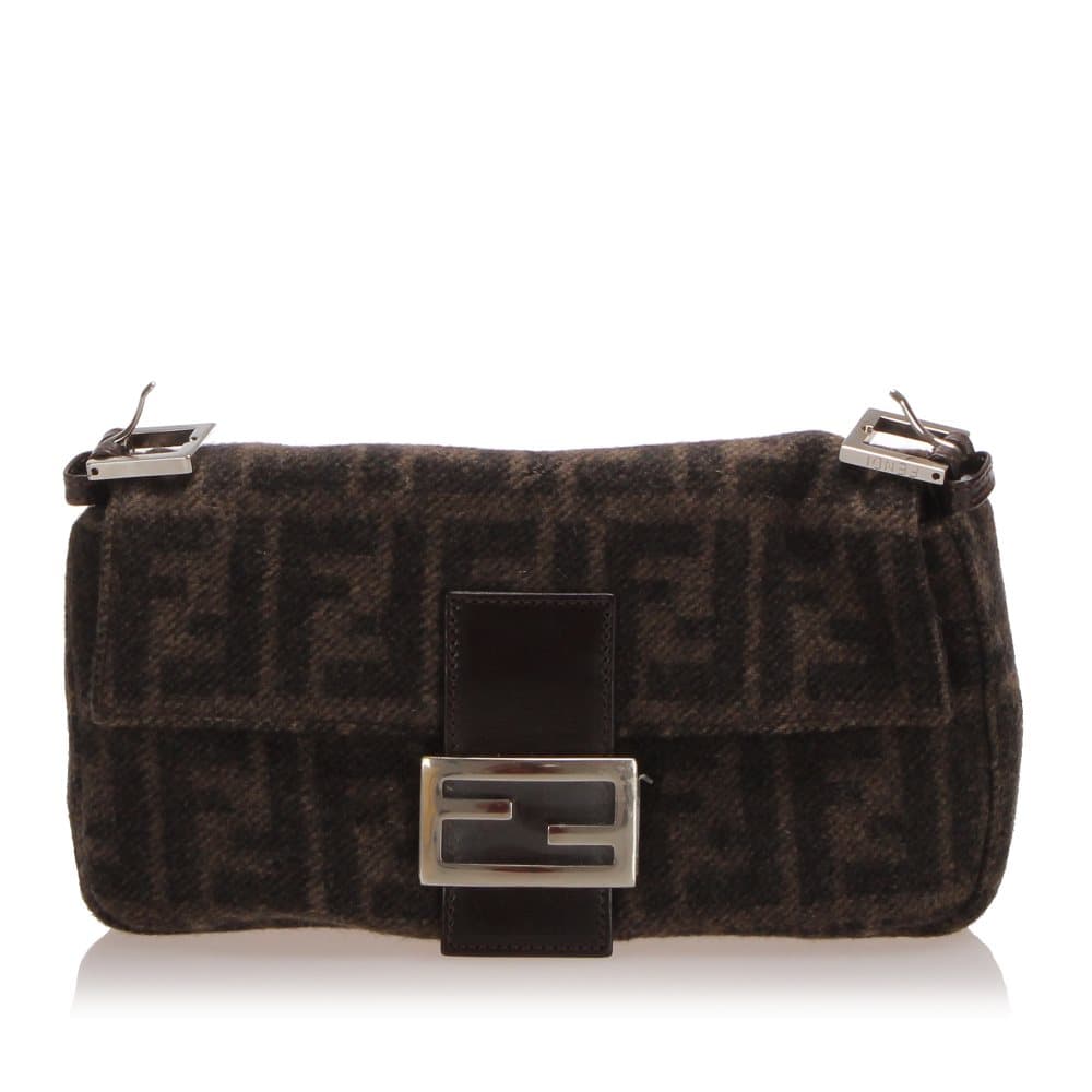 Fendi Zucca Canvas Baguette Brown