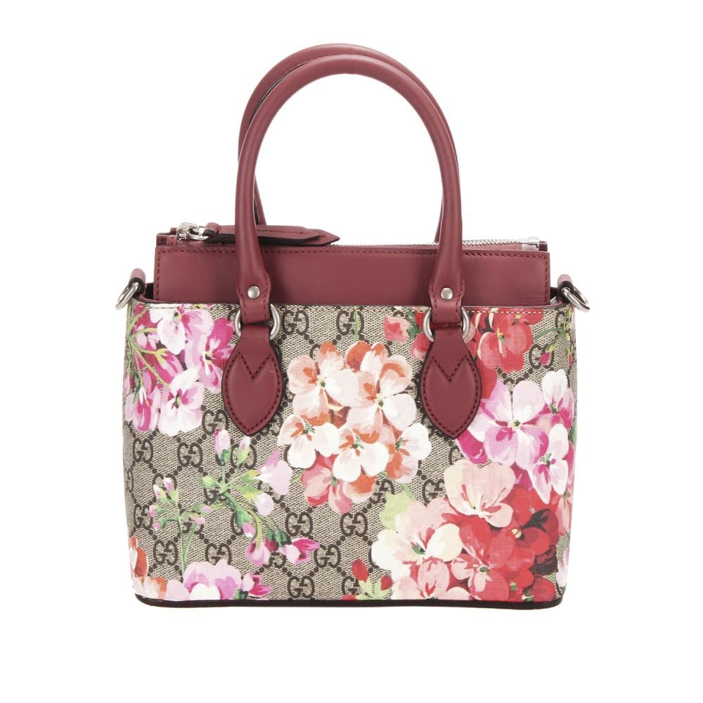Gucci Small GG Blooms Satchel Brown