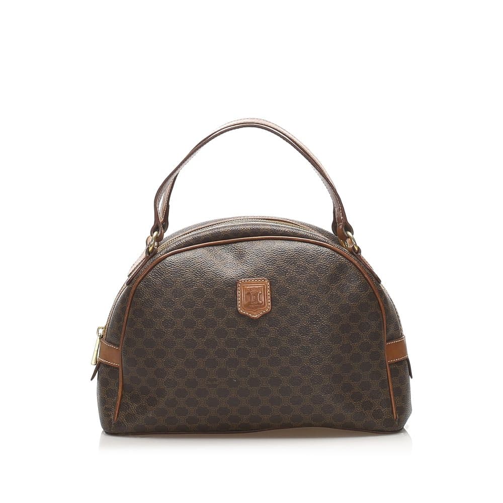 Pre-owned Celine Macadam Handbag Brown