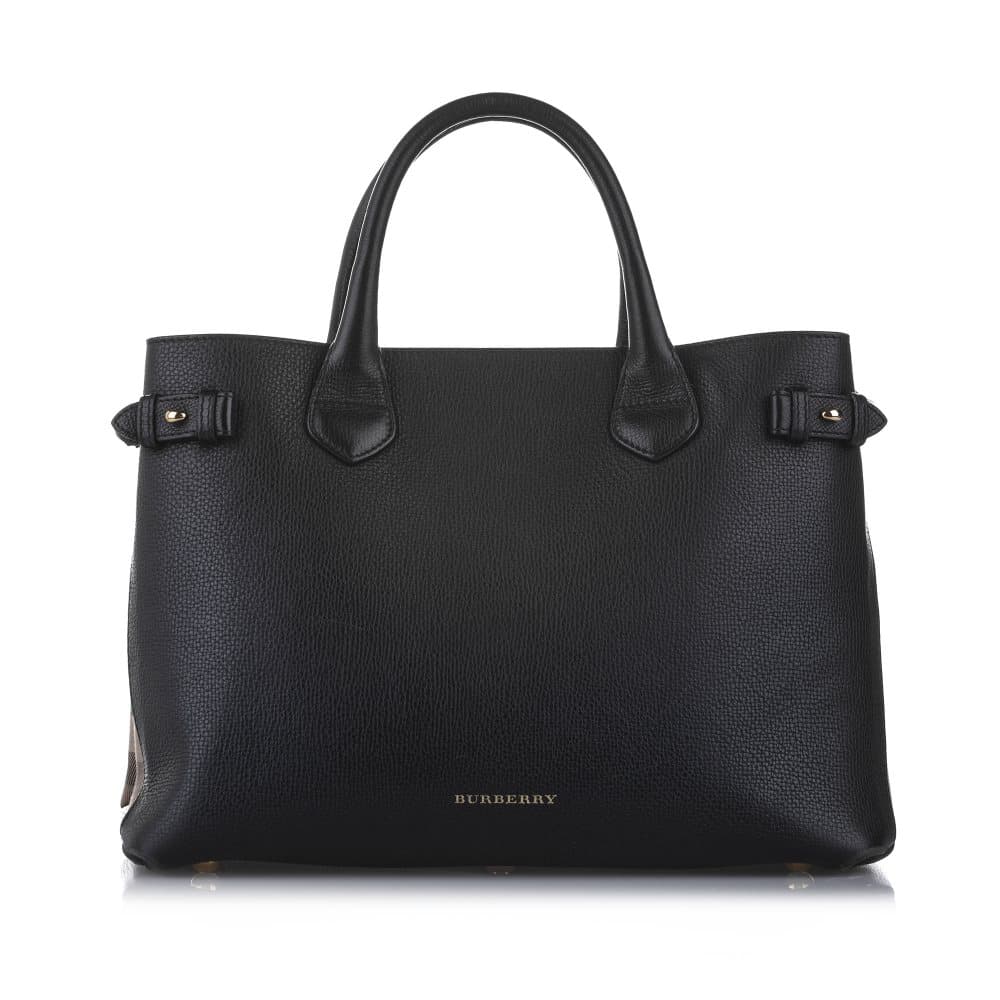 Burberry Banner Leather Satchel Black