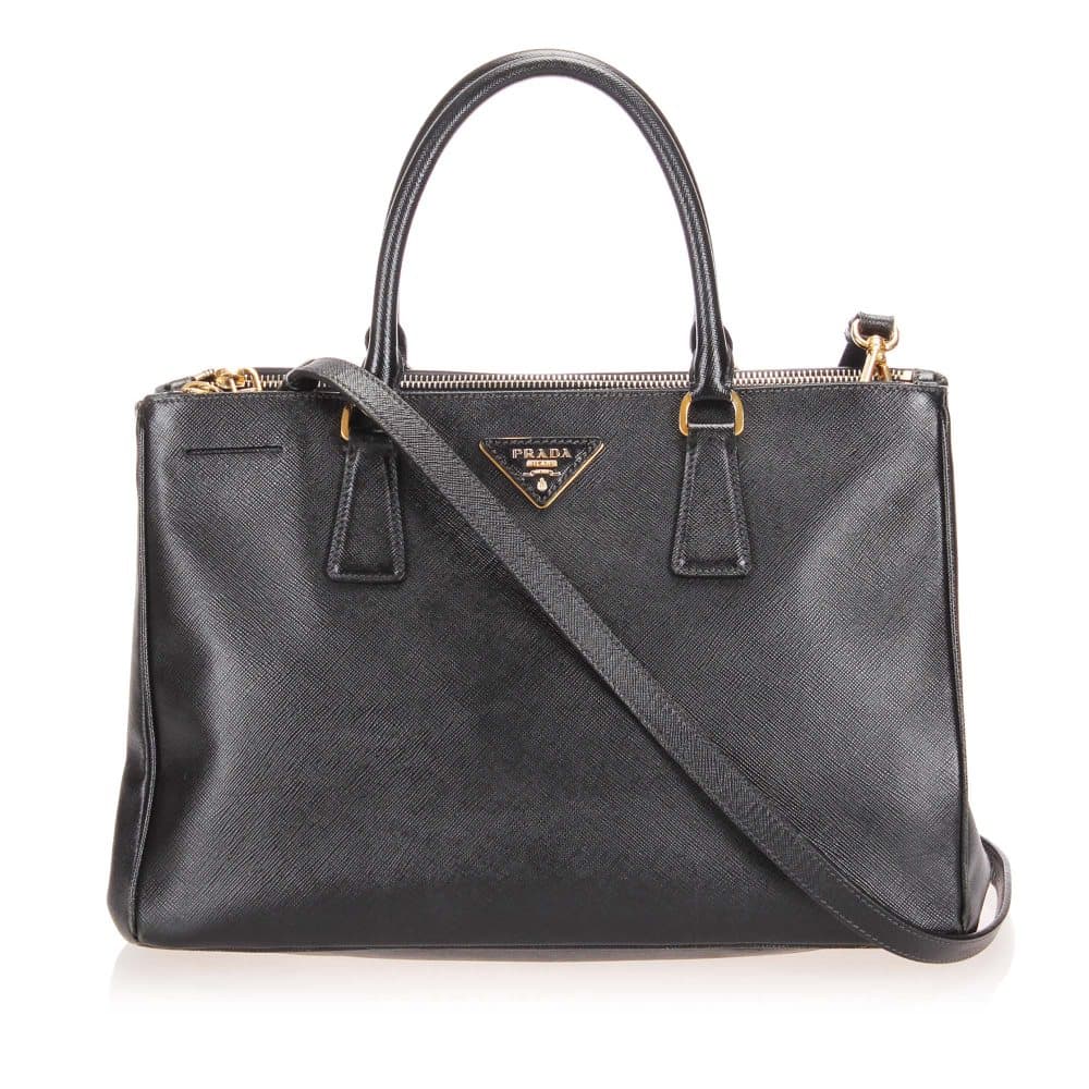 Prada Saffiano Galleria Satchel Black