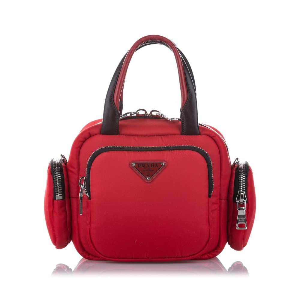 Prada Tessuto Satchel Red