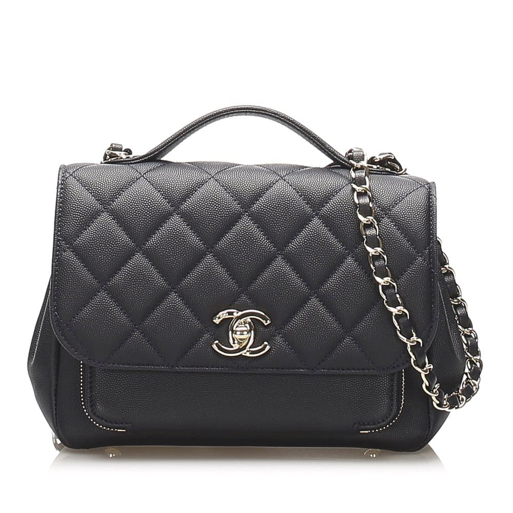 Chanel CC Timeless Leather Satchel Black